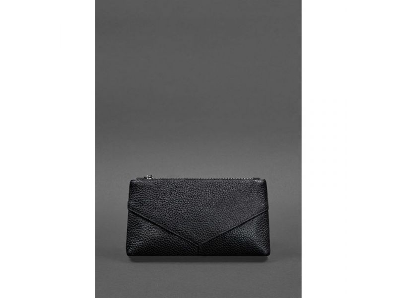 Женская кожаная косметичка 1.0 черная, фото 4