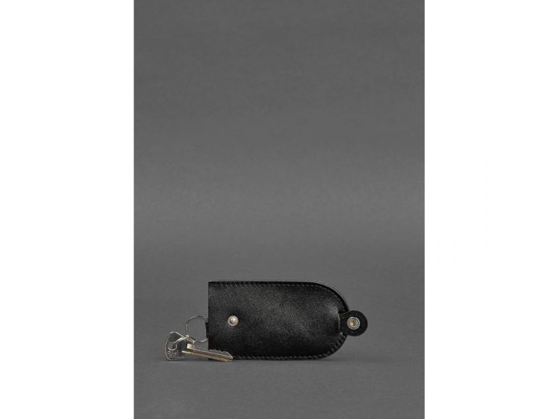Кожаная ключница 2.0 черная Краст, фото 5
