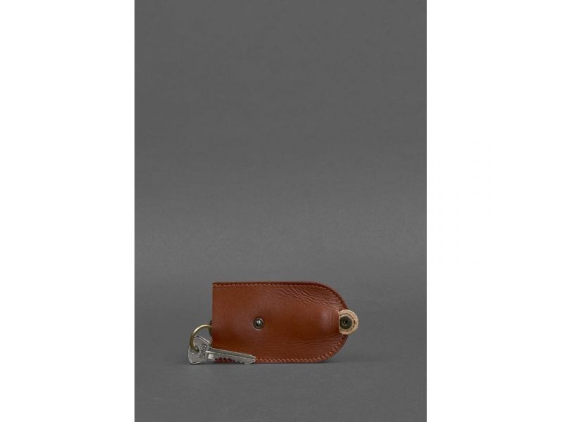 Кожаная ключница 2.0 светло-коричневая, фото 5