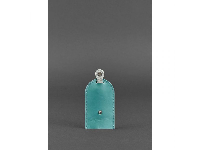 Женская кожаная ключница 2.0 бирюзовая, фото 5