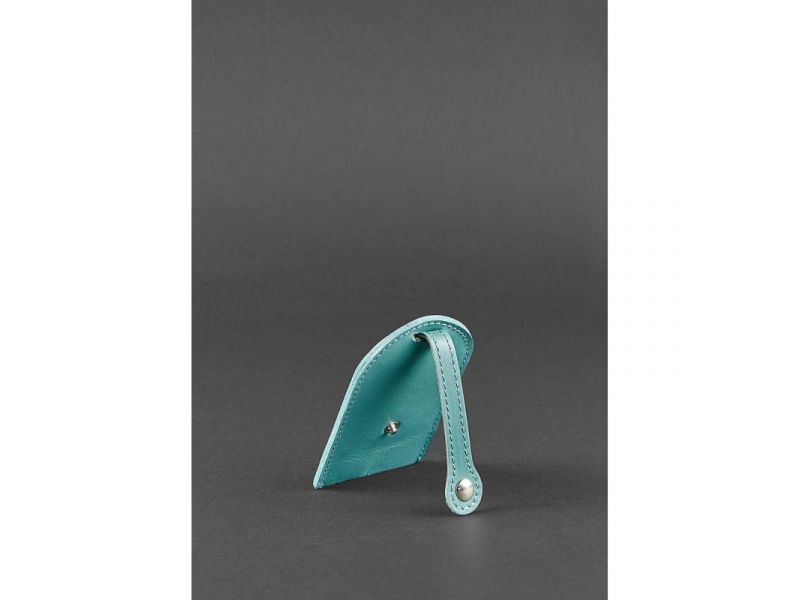 Женская кожаная ключница 2.0 бирюзовая, фото 4