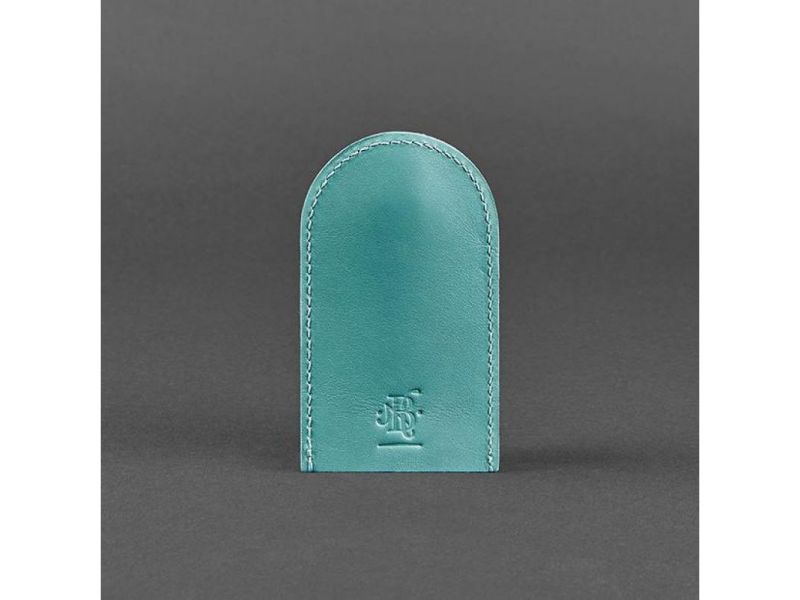 Женская кожаная ключница 2.0 бирюзовая, фото 6