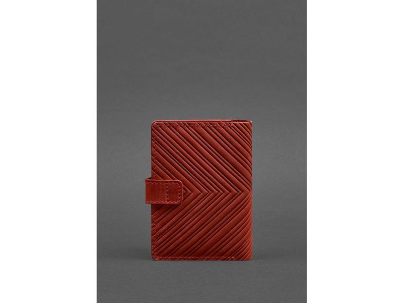Женская кожаная обложка для паспорта коралловая 3.0 Инди, фото 4