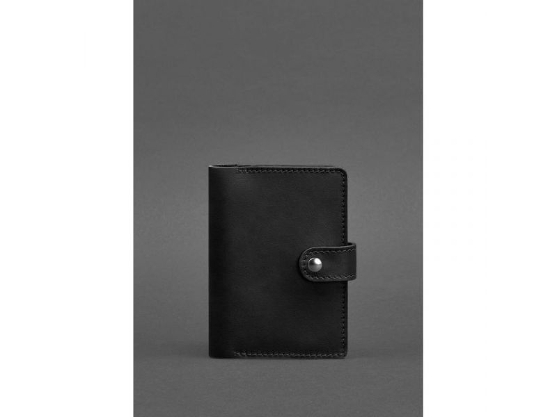 Кожаная обложка для паспорта 3.0 черная, фото 1