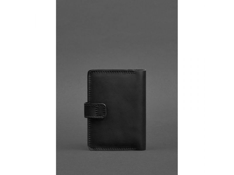 Кожаная обложка для паспорта 3.0 черная, фото 4