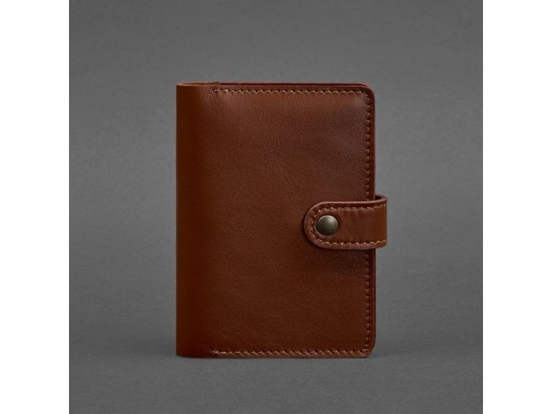 Кожаная обложка для паспорта 3.0 светло-коричневая, фото 6