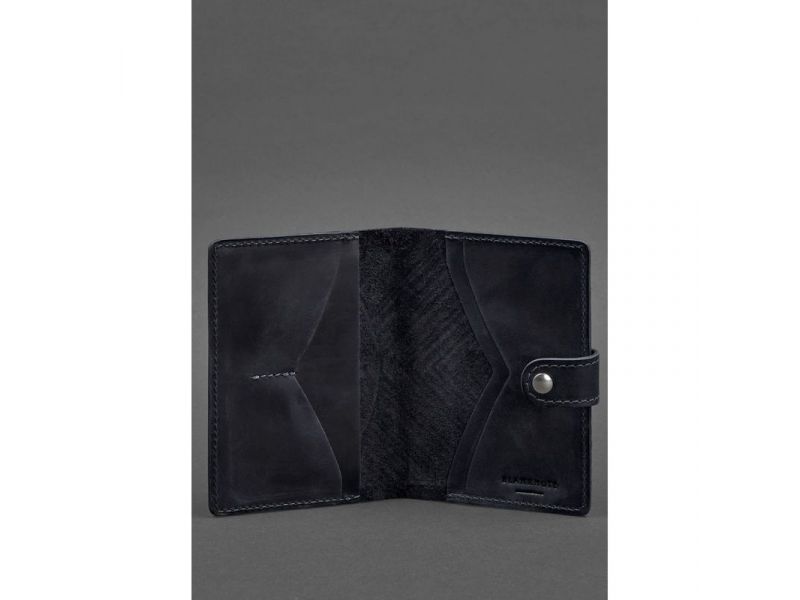 Женская кожаная обложка для паспорта 3.0 Инди синяя, фото 2