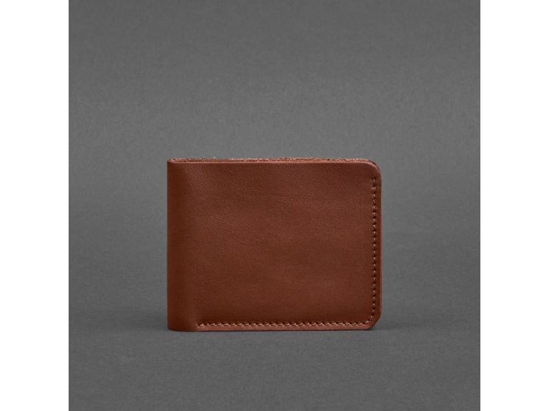 Мужское кожаное портмоне 4.1 (4 кармана) светло-коричневое, фото 5