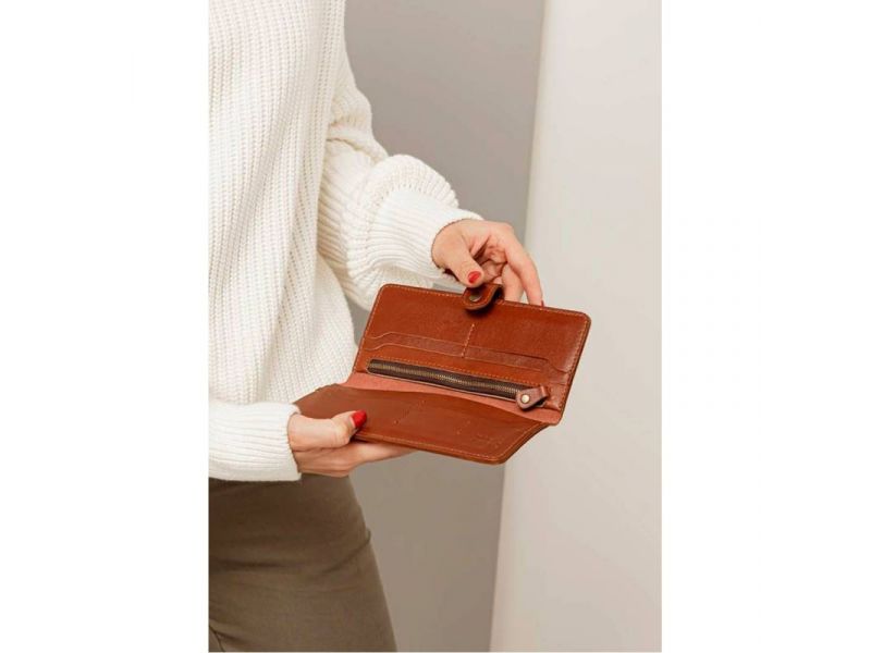 Кожаное портмоне 7.0 светло-коричневое, фото 7