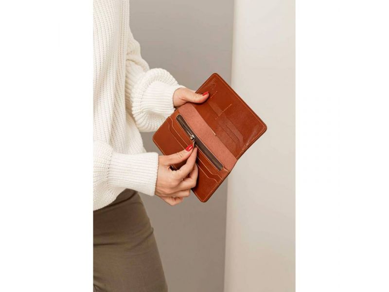 Кожаное портмоне 7.0 светло-коричневое, фото 8