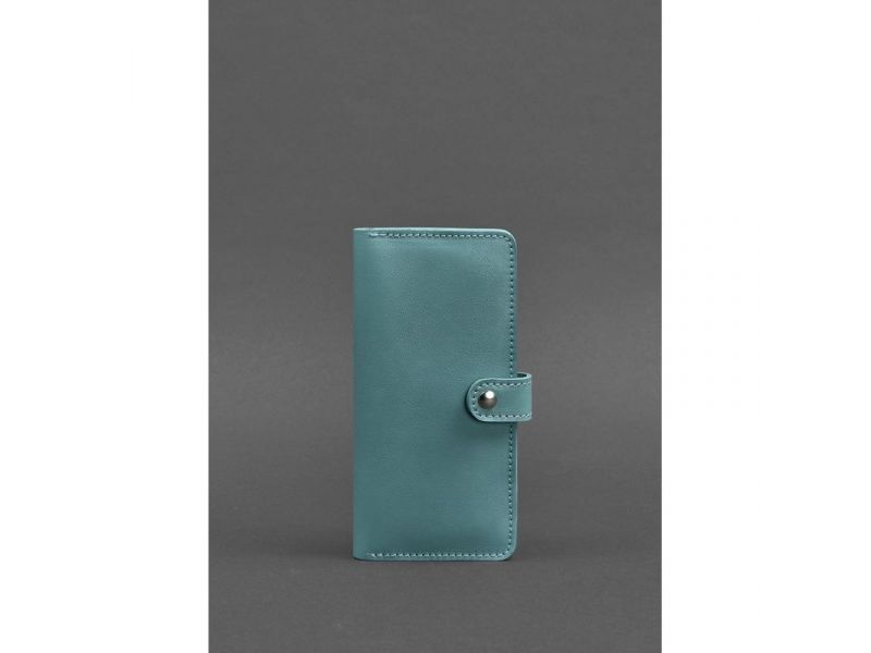 Кожаное женское портмоне 7.0 бирюзовое, фото 1