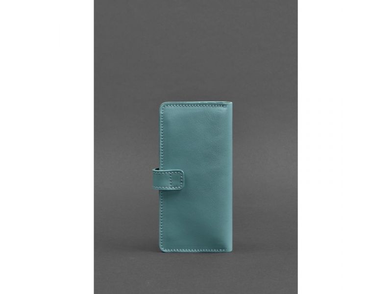 Кожаное женское портмоне 7.0 бирюзовое, фото 4