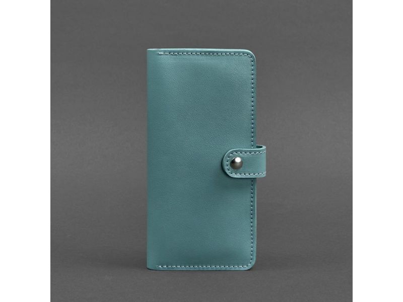 Кожаное женское портмоне 7.0 бирюзовое, фото 5