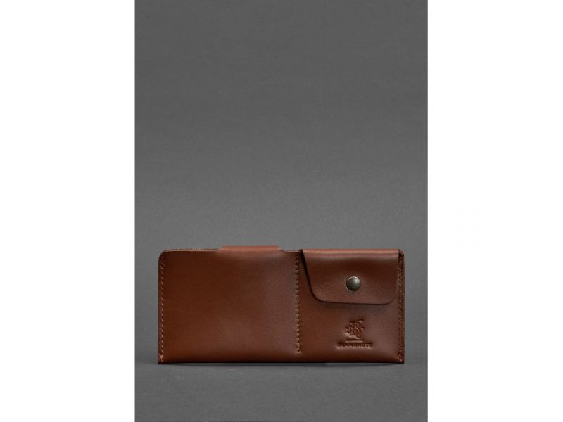 Кожаное портмоне-купюрник 8.0 светло-коричневое, фото 3