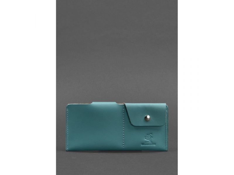 Женское кожаное портмоне-купюрник 8.0 бирюзовое, фото 3