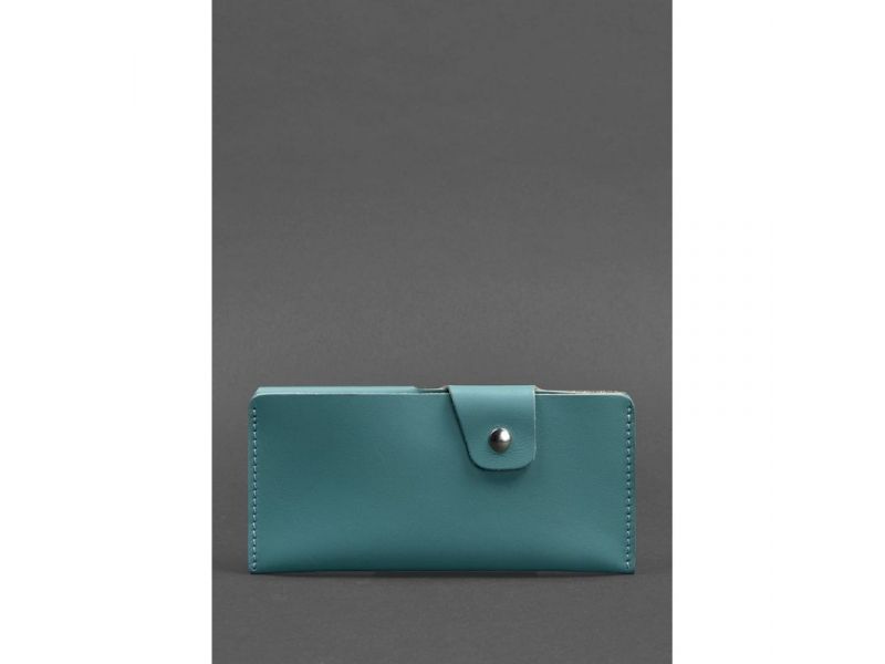 Женское кожаное портмоне-купюрник 8.0 бирюзовое, фото 1