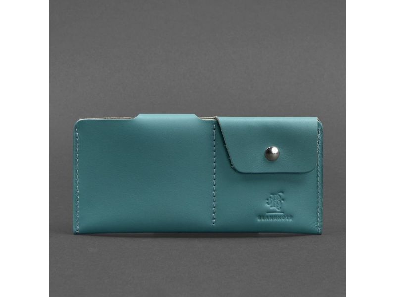 Женское кожаное портмоне-купюрник 8.0 бирюзовое, фото 4