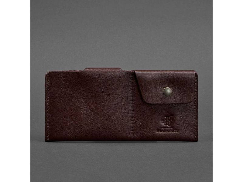 Кожаное портмоне-купюрник 8.0 бордовое, фото 4