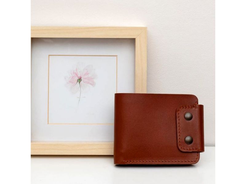 Кожаное портмоне Zeus 9.0 светло-коричневое, фото 7