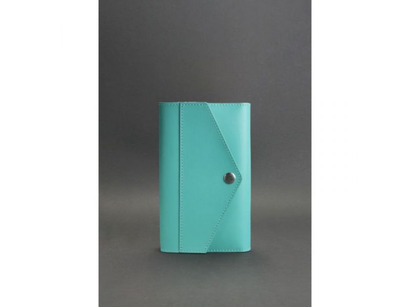 Женский кожаный блокнот (Софт-бук) 2.0 бирюзовый, фото 1