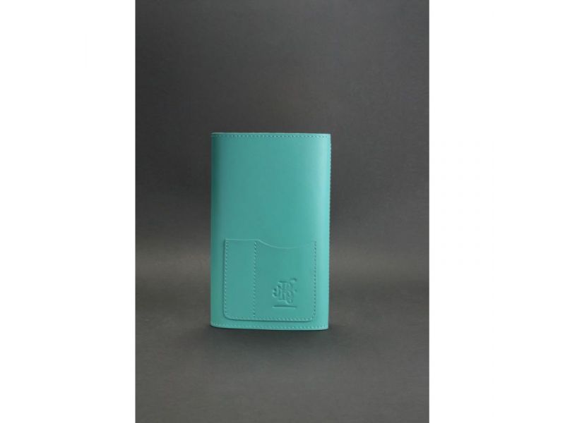 Женский кожаный блокнот (Софт-бук) 2.0 бирюзовый, фото 3