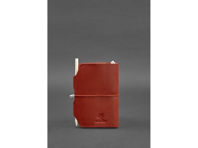 Женский кожаный блокнот (Софт-бук) 3.0 коралловый, фото 4