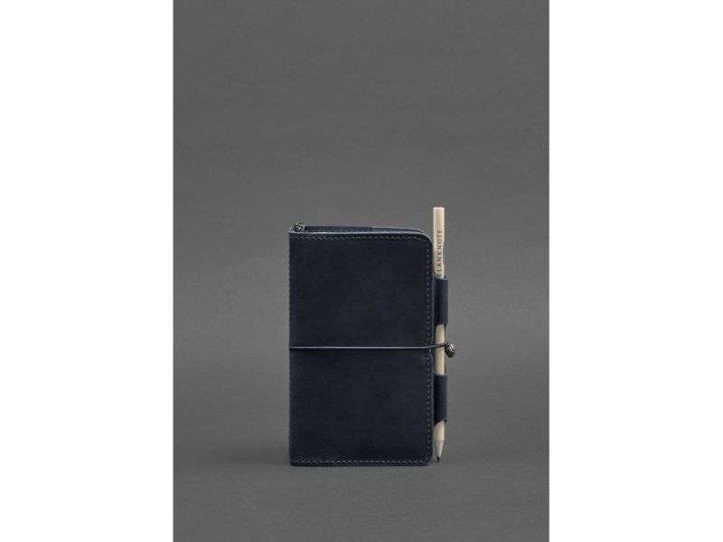 Кожаный блокнот (Софт-бук) 3.0 синий, фото 1