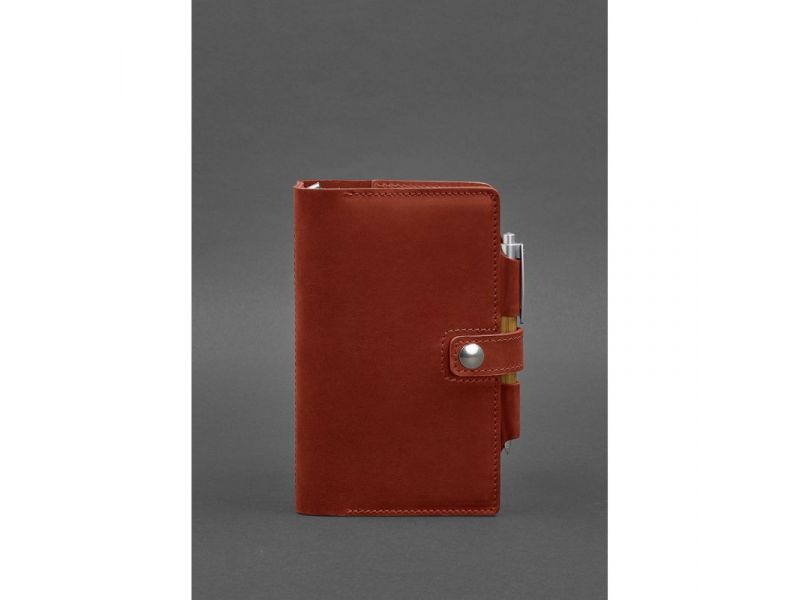 Женский кожаный блокнот (Софт-бук) 4.0 коралловый, фото 1