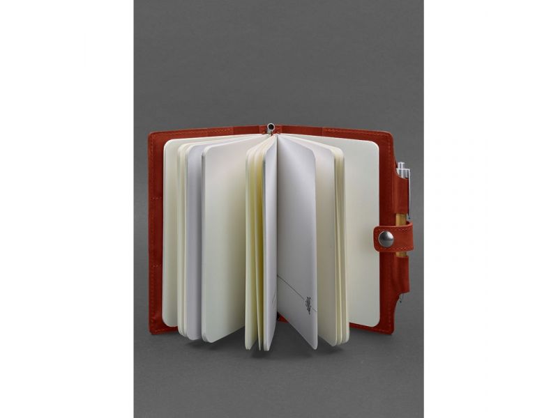 Женский кожаный блокнот (Софт-бук) 4.0 коралловый, фото 2