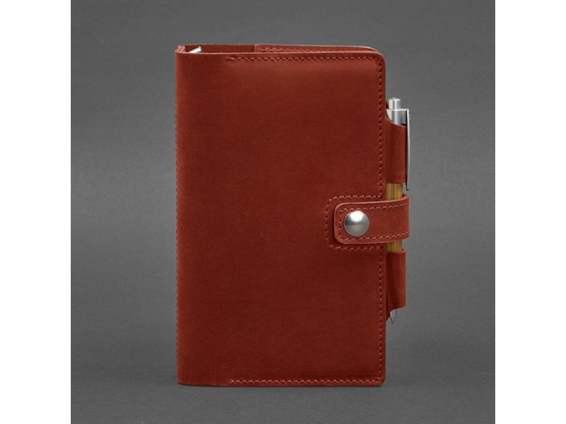 Женский кожаный блокнот (Софт-бук) 4.0 коралловый, фото 5