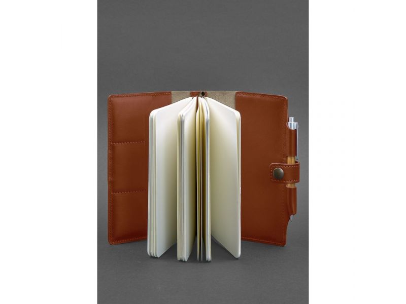 Кожаный блокнот (Софт-бук) 4.0 светло-коричневый, фото 2