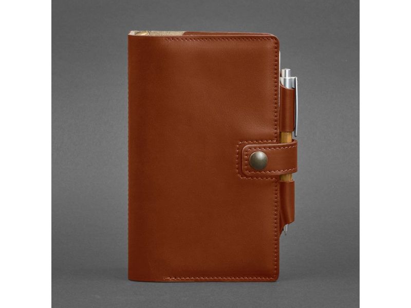 Кожаный блокнот (Софт-бук) 4.0 светло-коричневый, фото 5