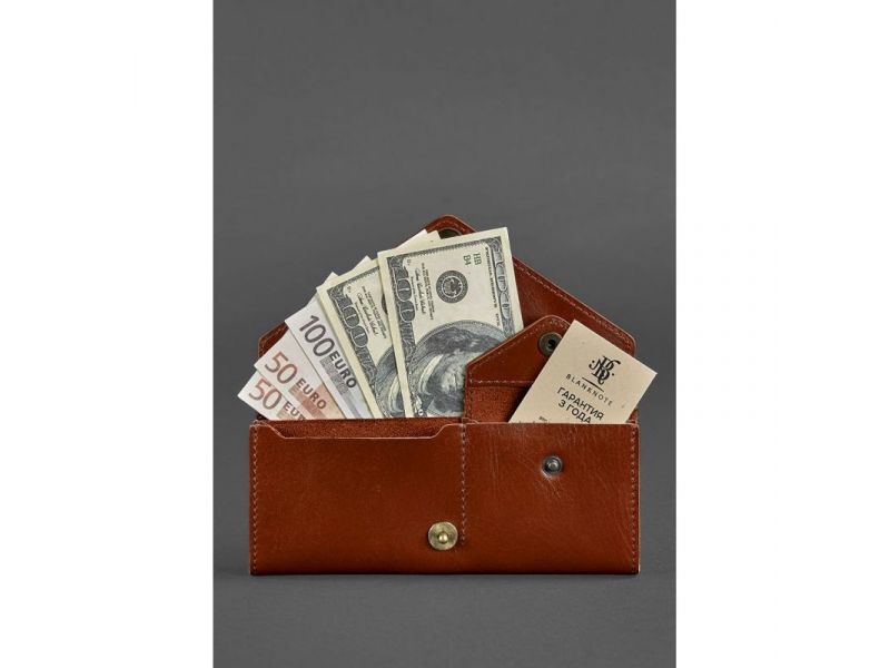 Женский кожаный кошелек Керри 1.0 светло-коричневый, фото 2