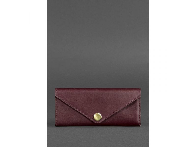 Женский кожаный кошелек Керри 1.0 бордовый краст, фото 2