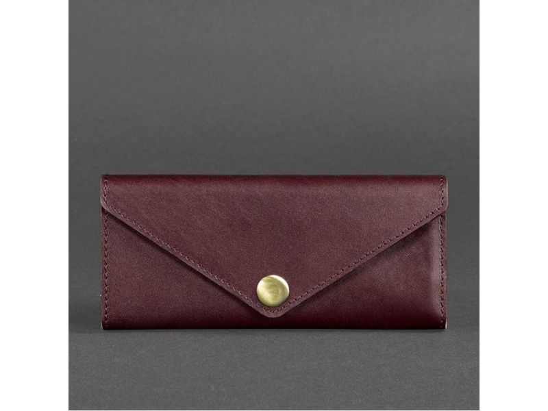 Женский кожаный кошелек Керри 1.0 бордовый краст, фото 6