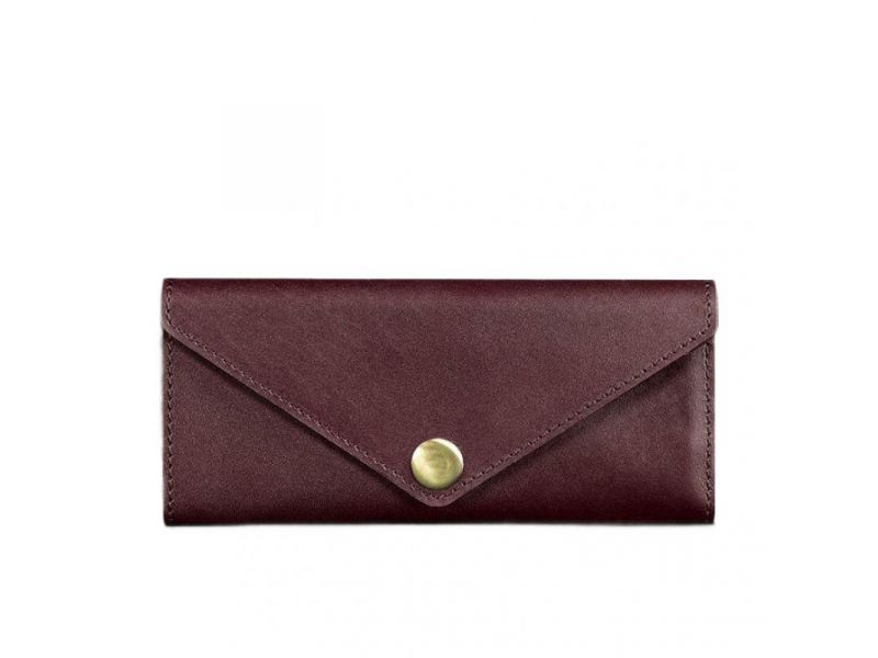 Женский кожаный кошелек Керри 1.0 бордовый краст, фото 7
