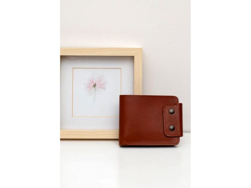 Кожаное портмоне Zeus 9.0 светло-коричневое, фото 1