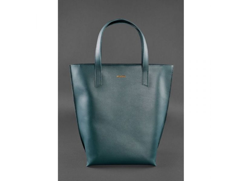 Кожаная женская сумка шоппер D.D. зеленая, фото 2