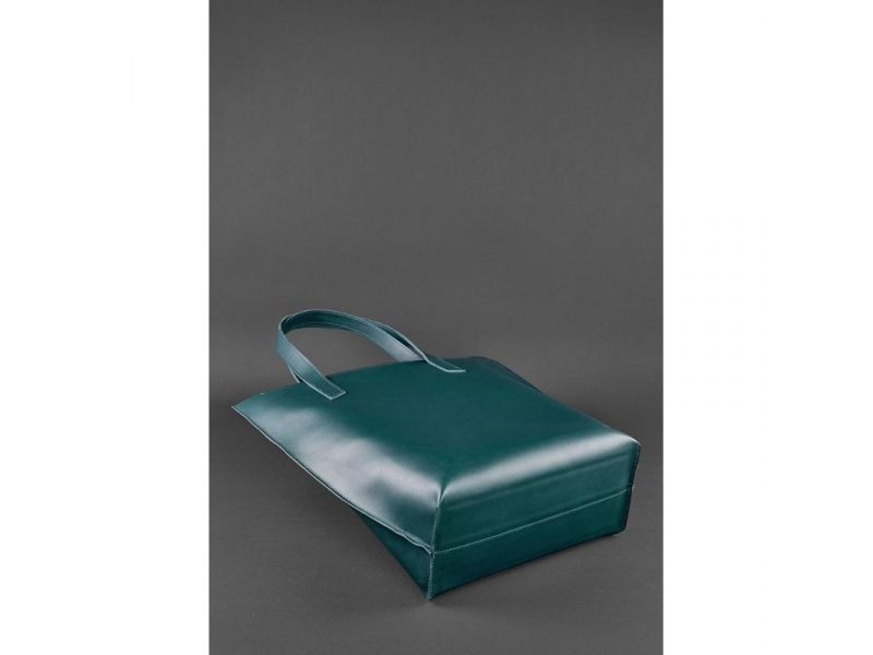 Кожаная женская сумка шоппер D.D. зеленая, фото 5