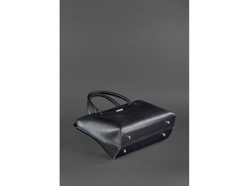 Женская кожаная сумка Midi черная, фото 5