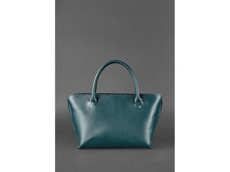 Женская кожаная сумка Midi зеленая, фото 7