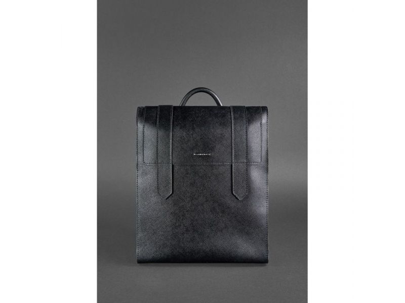 Женский кожаный черный рюкзак Blackwood, фото 2