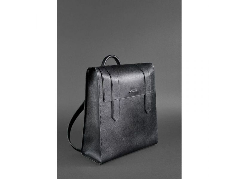 Женский кожаный черный рюкзак Blackwood, фото 3