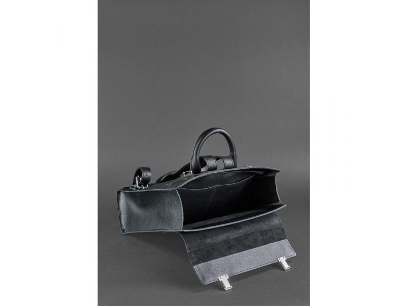 Женский кожаный черный рюкзак Blackwood, фото 6