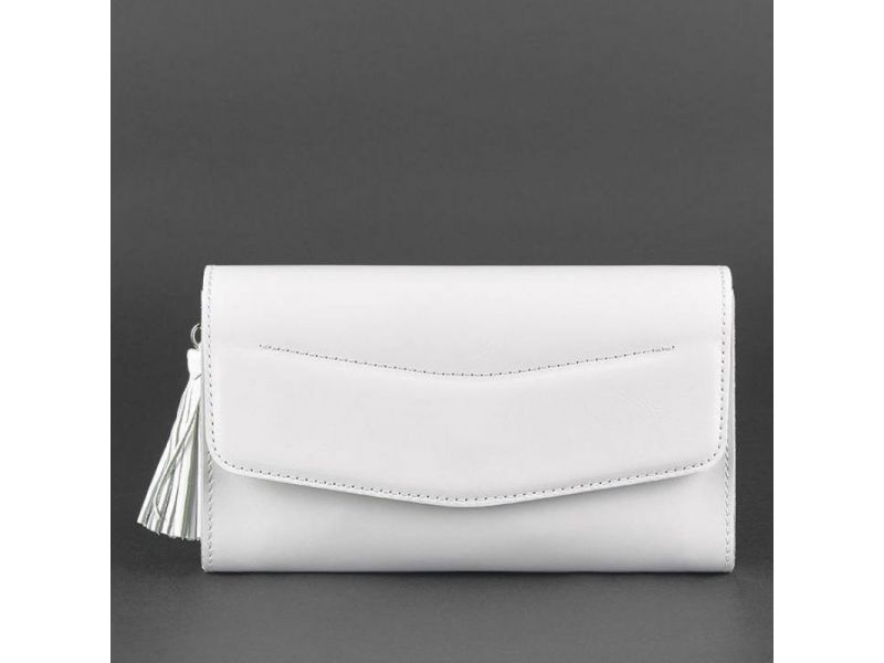 Белая кожаная женская сумка Элис, фото 10