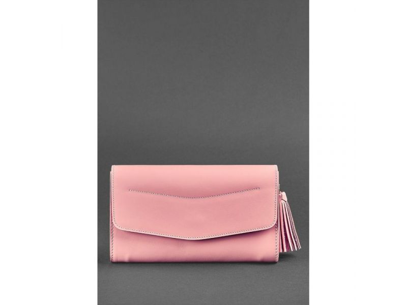 Кожаная женская сумка Элис розовая, фото 2