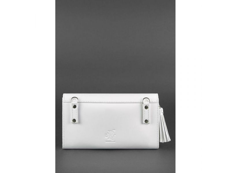 Белая кожаная женская сумка Элис, фото 4