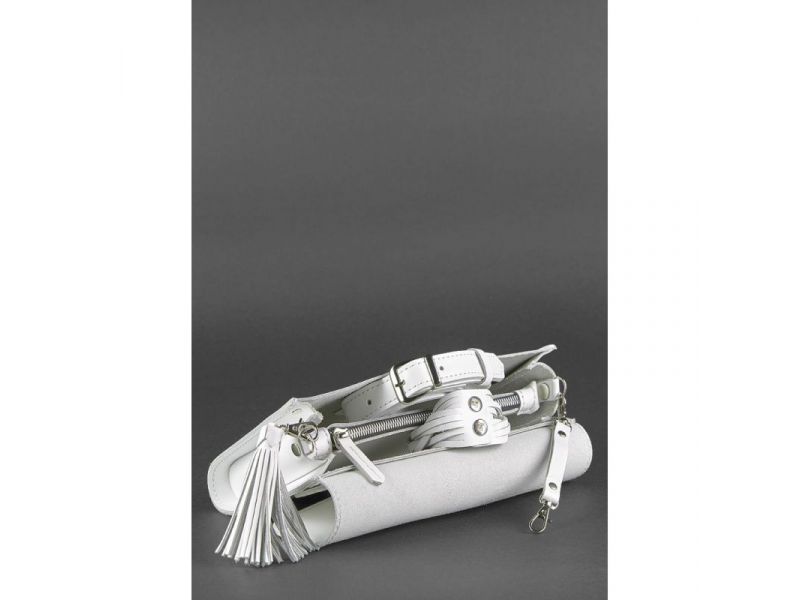 Белая кожаная женская сумка Элис, фото 7