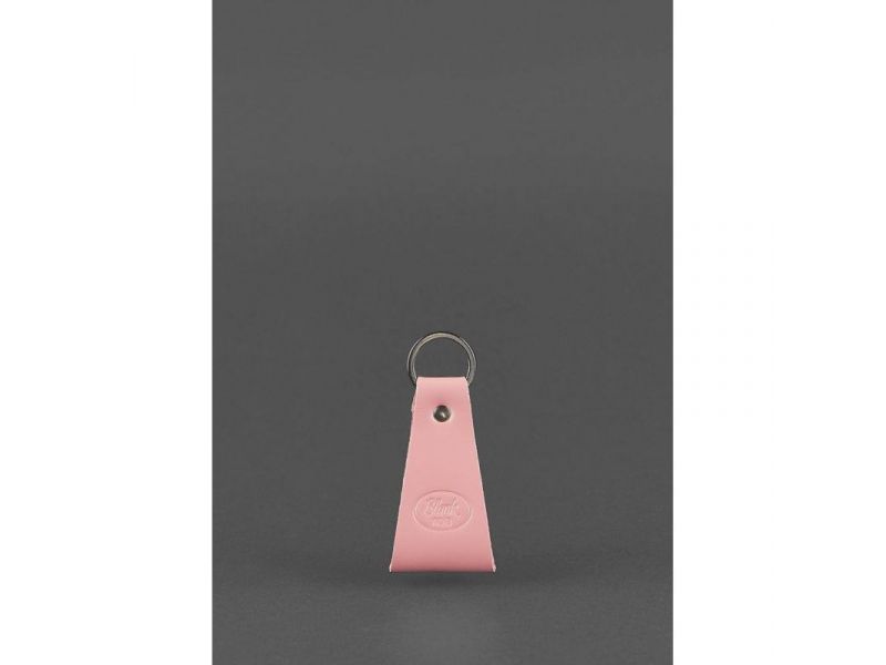 Кожаный розовый брелок-петля, фото 2