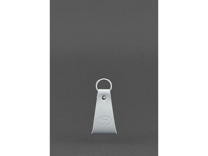 Кожаный серый брелок-петля, фото 2